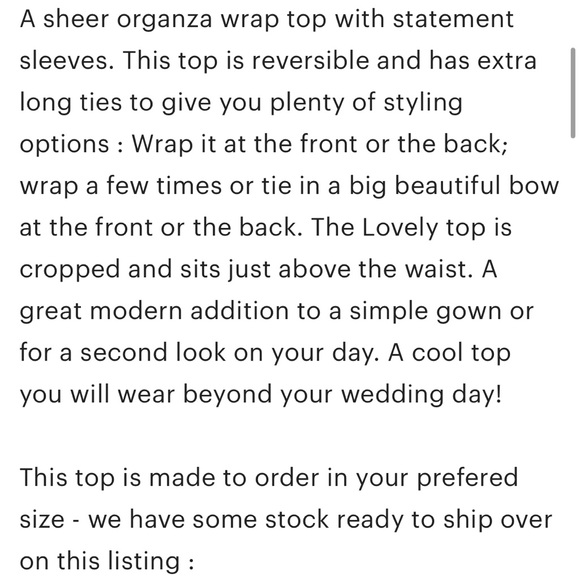 Silk Organza Wedding Dress Topper - Picture 5 of 8